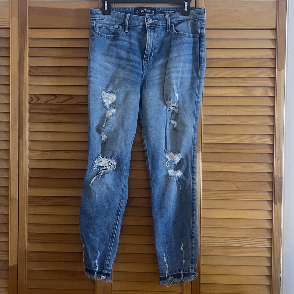 Hollister Blue Distressed Women Jeans